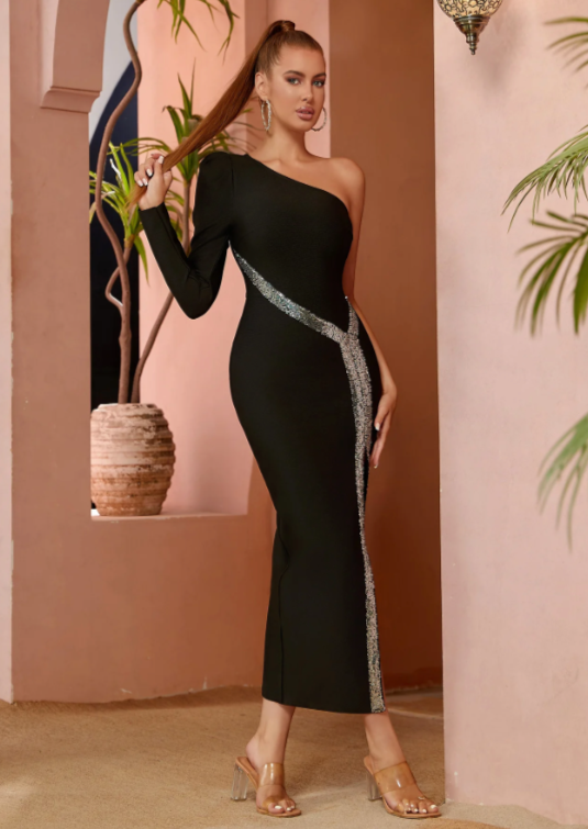 alora one shoulder dress Alora - Bridal Dress - MAVERIE
