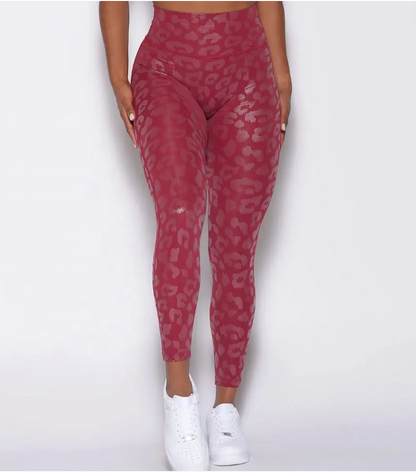 Leopard Shimmer Leggings - OasisPlug