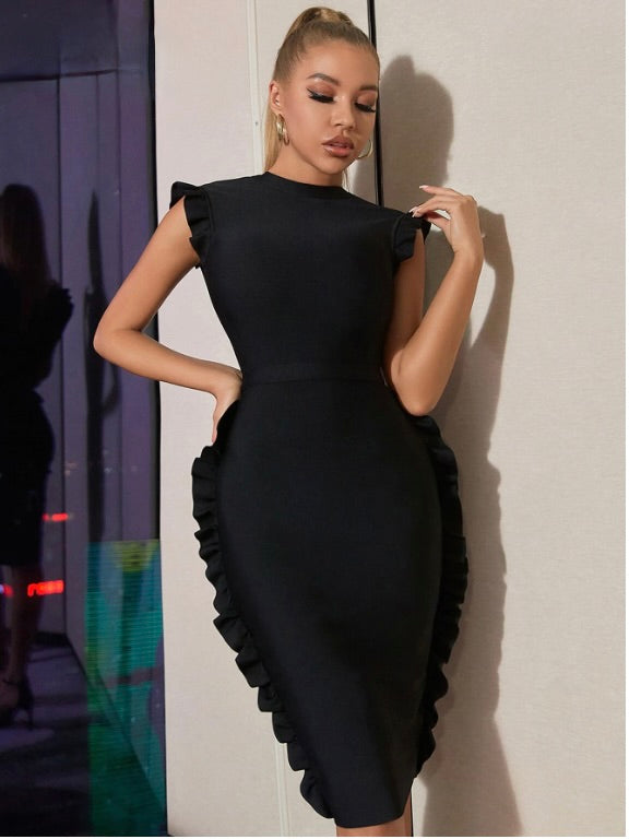 Jade Black Bandage Dress - OasisPlug