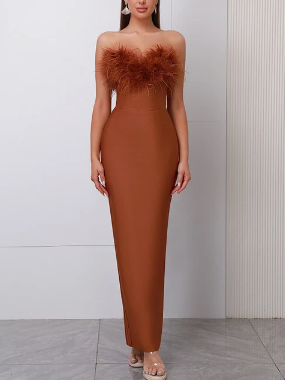 Amiri Brown Bandage Dress - OasisPlug