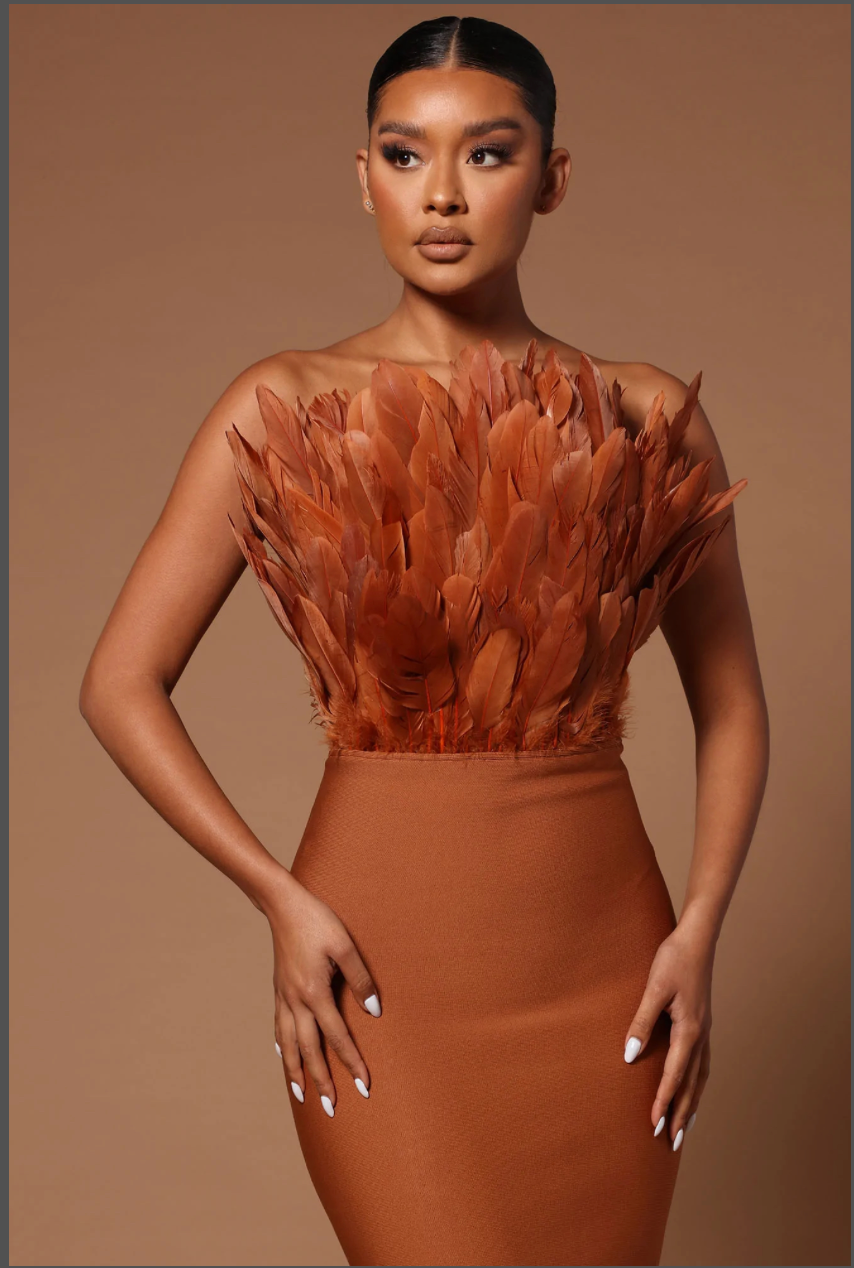 Feather Bandage Dress - OasisPlug